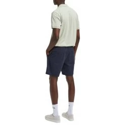 Bermuda Selected Homme En Coton Biologique Mélangé Bleu Marine -Passons à la mode masculine ! 100055 131161vt bermuda selected homme en coton biologique melange bleu marine 02 600x600