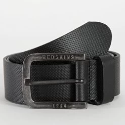 Ceinture Nifes Redskins En Cuir à Relief Noir