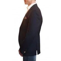 Blazer Avec Manches Longues Et Col Cubain Hafnium Marine -Passons à la mode masculine ! 100212 130511vt blazer avec manches longues et col cubain hafnium marine 03 600x600