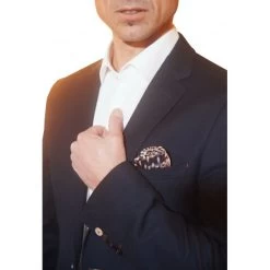 Blazer Avec Manches Longues Et Col Cubain Hafnium Marine -Passons à la mode masculine ! 100212 130511vt blazer avec manches longues et col cubain hafnium marine 05 600x600