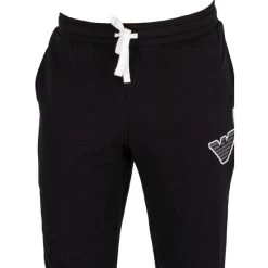 Pantalon De Jogging Emporio Armani En Coton Noir -Passons à la mode masculine ! 100385 129747vt pantalon jogging emporio armani slim noir 03 600x600