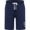 Emporio Armani Short De Jogging 2 Poches Bleu Marine Uni En Coton Mélangé Avec Logo Blanc -Passons à la mode masculine ! 100388 129744vt short de jogging 2 poches marine uni en coton melange avec logo blanc 01 600x600