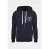 Emporio Armani Sweat Zippé à Capuche Marine Uni En Coton Mélangé Avec Logo Blanc Au Coeur -Passons à la mode masculine ! 100389 129743vt sweat zippe a capuche marine uni en coton melange avec logo blanc au coeur 01 600x600