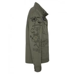 Parka Schott Régular Kaki Avec Manches Longues Et Col Montant -Passons à la mode masculine ! 100648 128450vt parka schott regular kaki avec manches longues et col montant 04 600x600