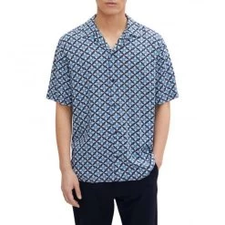 Chemise Coup Droite Manches Courtes Tom Tailor Bleue à Motifs Rosas All-over -Passons à la mode masculine ! 100794 128022vt chemise coup droite manches courtes tom tailor bleue a motifs rosas all over 05 600x600