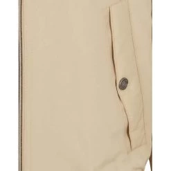 Blouson Manches Longues Et Col Montant Tom Tailor Beige -Passons à la mode masculine ! 100836 127927vt blouson tom tailor droite avec manches longues et col montant beige 03 600x600
