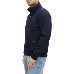 Blouson Manches Longues Col Montant Tom Tailor Bleu Marine -Passons à la mode masculine ! 100837 127926vt blouson tom tailor droite avec manches longues et col montant marine 03 600x600