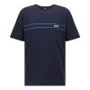 T-shirt Col Rond Boss En Coton Bleu Marine Uni -Passons à la mode masculine ! 101027 127395vt t shirt col rond boss en coton bleu marine uni 01 600x600