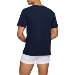 T-shirt Col Rond Boss En Coton Bleu Marine Uni -Passons à la mode masculine ! 101027 127395vt t shirt col rond boss en coton bleu marine uni 03 600x600