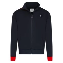 Sweat Serge Blanco Régular Marine Avec Manches Longues Et Col Montant