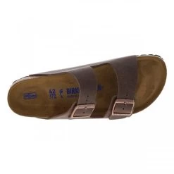 Birkenstock Sandales Arizona En Cuir Marron Mat à Semelle Liège Résiné, Boucles à Ardillon Et Première Cuir -Passons à la mode masculine ! 101690 15600ch sandales arizona en cuir marron mat a semelle liege resine boucles a ardillon et premiere cuir 05 600x600