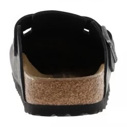 Birkenstock Mules Boston Fermées En Talon Plat Et Boucle à Ardillon Cuir Noir -Passons à la mode masculine ! 101691 15602ch mules boston fermees en talon plat et boucle a ardillon cuir noir 04 600x600