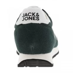 Baskets Jack & Jones Vertes à Lacets Plats Avec Logo -Passons à la mode masculine ! 101884 16015ch baskets jack et jones a lacets plats avec logo vertes 04 600x600