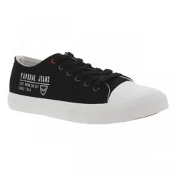 Baskets Basses En Toile Kaporal Diclo Noires -Passons à la mode masculine ! 101898 16029ch baskets basses en toile kaporal diclo noires 02 600x600