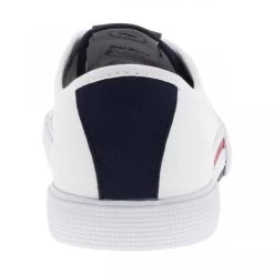 Baskets Basses Pepe Jeans En Toile Blanche à Contrefort Contrasté -Passons à la mode masculine ! 102234 16515ch baskets basses pepe jeans en toile blanche a contrefort contraste 04 600x600