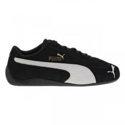 Sneakers De Course Puma En Cuir De Vachette Noir à Lacets Plats