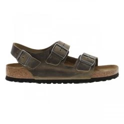 Sandales Birkenstock Milano Kaki à Boucle à Ardillon