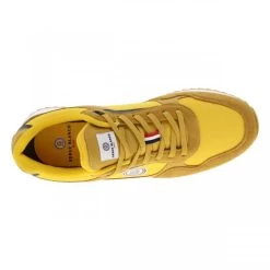 Sneakers Serge Blanco En Cuir Nubuck Jaune à Lacets Plats -Passons à la mode masculine ! 102815 16843ch sneakers serge blanco en cuir nubuck jaune a lacets plats 05 600x600