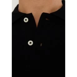 Polo Manches Longues Mise Au Green En Coton Noir Brodé -Passons à la mode masculine ! 103048 134396vt polo manches longues mise au green en coton noir brode 03 600x600