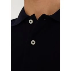 Polo Manches Longues Mise Au Green En Coton Bleu Marine -Passons à la mode masculine ! 103049 134397vt polo manches longues mise au green en coton bleu marine 04 600x600