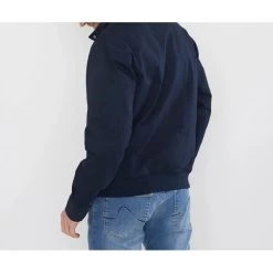 Blouson Bomber Zippé M.A.G. Corner En Coton Bleu Marine -Passons à la mode masculine ! 103259 133552vt blouson bomber zippe mag corner en coton bleu marine 02 600x600