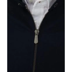 Blouson Bomber Zippé M.A.G. Corner En Coton Bleu Marine -Passons à la mode masculine ! 103259 133552vt blouson bomber zippe mag corner en coton bleu marine 04 600x600