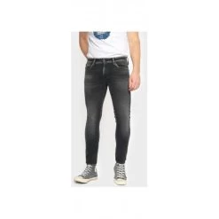 Jean Le Temps Des Cerises 700/11 Jogg Coton Mélangé Slim Noir -Passons à la mode masculine ! 103381 120763vt jean slim le temps des cerises en coton melange noir delave 03 600x600