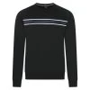 Sweat Col Rond Boss En Coton Noir Avec Bande Colorée -Passons à la mode masculine ! 103597 136203vt sweat col rond boss en coton noir avec bande coloree 01 600x600