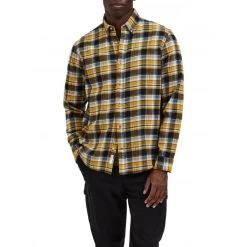 Chemise Selected Jaune à Carreaux Regular Fit Avec Manches Longues Et Col Américain -Passons à la mode masculine ! 104042 139633vt chemise selected regular avec manches longues et col americain jaune carreaux 02 600x600