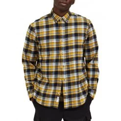 Chemise Selected Jaune à Carreaux Regular Fit Avec Manches Longues Et Col Américain -Passons à la mode masculine ! 104042 139633vt chemise selected regular avec manches longues et col americain jaune carreaux 05 600x600