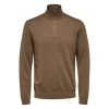 Pull Col Camionneur Selected En Coton Taupe -Passons à la mode masculine ! 104056 139619vt pull selected coton et col camionneur taupe 01 600x600