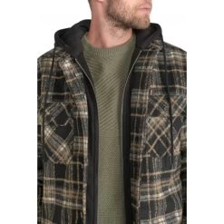 Blouson à Capuche Le Temps Des Cerises Avec Manches Longues Noir à Carreaux -Passons à la mode masculine ! 104279 139350vt blouson a capuche le temps des cerises avec manches longues noir a carreaux 02 600x600