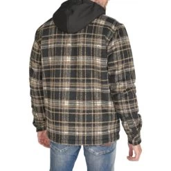 Blouson à Capuche Le Temps Des Cerises Avec Manches Longues Noir à Carreaux -Passons à la mode masculine ! 104279 139350vt blouson a capuche le temps des cerises avec manches longues noir a carreaux 03 600x600