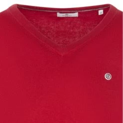 Pull Avec Manches Longues Et Col V Serge Blanco Play Coton Rouge -Passons à la mode masculine ! 104296 139310vt pull avec manches longues et col v serge blanco play coton rouge 03 600x600