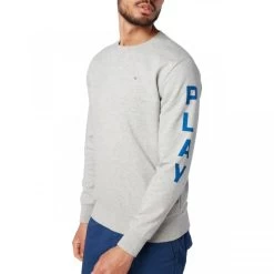 Sweat Ras-du-cou Serge Blanco En Coton Gris Coupe Droite Et Col Rond -Passons à la mode masculine ! 104311 139295vt sweat ras du cou serge blanco en coton gris coupe droite et col rond 02 600x600