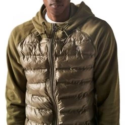 Sweat à Capuche Serge Blanco 100% Coton Kaki Regular Fit à Col à Capuche Zippé -Passons à la mode masculine ! 104313 139293vt sweat a capuche serge blanco 100 coton kaki regular fit a col a capuche zippe 04 600x600