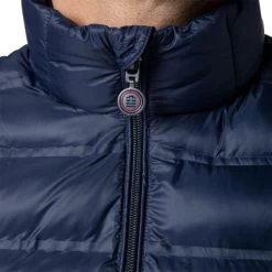 Doudoune Matelassée Sans Manches Serge Blanco Indigo à Col Montant Et Zippé -Passons à la mode masculine ! 104318 139288vt doudoune matelassee sans manches serge blanco indigo a col montant et zippe 04 600x600