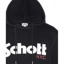 Sweat à Capuche Schott En Laine Mélangé Noire -Passons à la mode masculine ! 104326 139280vt sweat a capuche schott noir 03 600x600