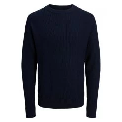 JACK&JONES Premium Pull à Col Rond Premium Bradley Knit Crew Neck En Coton Bleu Marine