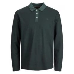 JACK&JONES Premium Polo Premium Win Polo Regular Fit Avec Manches Longues Vert Sapin