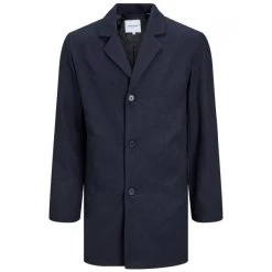 JACK&JONES Premium Manteau Premium Bleu Marine à Col à Revers
