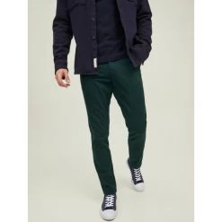 JACK&JONES Premium Pantalon Coupe Slim Fit Premium Marco En Coton Vert Sapin -Passons à la mode masculine ! 104483 139052vt pantalon coupe slim fit premium marco en coton vert sapin 04 600x600