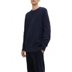 Pull Col Rond Tom Tailor En Coton Avec Manches Longues Bleu Marine -Passons à la mode masculine ! 104618 138755vt pull col rond tom tailor en coton avec manches longues bleu marine 03 600x600