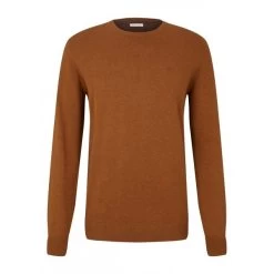 Pull Col Rond Tom Tailor En Coton Camel