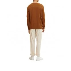 Pull Col Rond Tom Tailor En Coton Camel -Passons à la mode masculine ! 104626 138747vt pull tom tailor coton droite avec manches longues et col rond camel 03 600x600