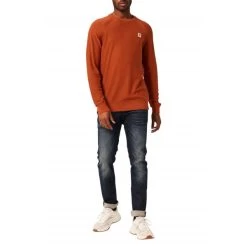 Pull Garcia Coupe Droite à Manches Longues Et Col Rond Orange -Passons à la mode masculine ! 104723 138171vt pull garcia coupe droite a manches longues et col rond orange 04 600x600