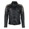 Blouson Biker Gipsy Avec épaules Contrastantes En Cuir De Mouton Anthracite -Passons à la mode masculine ! 105119 137228vt blouson biker gipsy avec epaules contrastantes en cuir de mouton anthracite 01 600x600