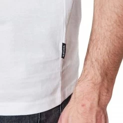 T-shirt Kaporal En Coton Biologique Blanc Coupe Droite Avec Col Rond -Passons à la mode masculine ! 105423 136708vt t shirt kaporal coton biologique droite avec manches courtes et col rond blanc 04 600x600