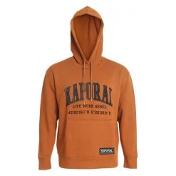 Sweat Kaporal Droite Avec Manches Longues Et Col à Capuche Rouille