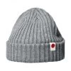 Bonnet Jack & Jones En Coton Biologique Gris Avec étiquette à Point Rouge
